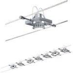 Macii 94152 syst�me complet d'�clairage sur c�ble gu5. 3 70 w led chrome (mat) d655621 - paulmann