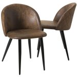 Made in meubles - chaise marron chocolat jasmine (lot de 2) Made in meubles - chaise marron chocolat jasmine (lot de 2)
