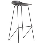 Made in meubles - tabouret de bar en cuir noir archi