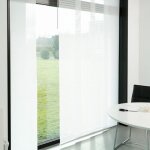 Madecostore - panneau japonais tamisant ajour lignes horizontales - blanc - l45 x h260cm