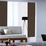 Panneau japonais tamisant uni - chocolat - l60 x h300cm