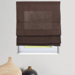 Madecostore - store bateau tamisant voile de lin - chocolat - l45 x h180cm Madecostore - store bateau tamisant voile de lin - chocolat - l45 x h180cm
