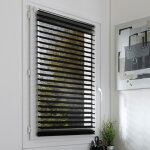 Madecostore - store enrouleur jour nuit duo voile sans percer - noir - l91 x h150cm