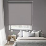 Store enrouleur occultant uni h190cm - gris - l184 x h190cm