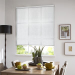 Madecostore - store enrouleur tamisant motif manhattan - blanc - l94 x h190cm