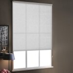 Madecostore - store enrouleur tamisant motif mli mlo - blanc - l64 x h190cm