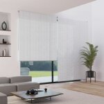 Madecostore - store enrouleur tamisant motif structur� - gamme must - blanc - l204 x h250cm