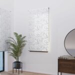 Madecostore - store enrouleur tamisant motif zigzag - gamme must - blanc - l64 x h190cm