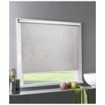 Madecostore - store enrouleur tamisant thermique e - roll motoris� - gris - l64 x h250cm