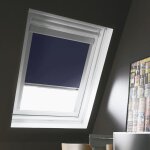 Madecostore - store de toit occultant cadre alu compatible velux� k - bleu fonc� - l78 x hmk04