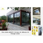 Film solaire adhsif pour fentres effet miroir argent taille au choix, film pour vitrage pose intrieure, ...