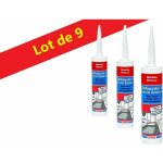 Mastic silicone spcial sanitaire, joint souple et rsistant, anti - moisissure, tanche, intrieur & ...