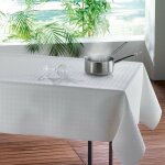 Madeinnature - sous nappe ronde, ovale ou rectangle dimensions au choix, protection de table blanc de ...