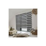 Madeinnature - store enrouleur jour - nuit, fixation sans per�age dimensions et couleurs au choix - anthracite ...
