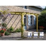 Maderland - pergola en bois adoss�e - mod�le oviedo - 300 x 300 cm