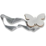 Magnet ferma rideau papillon gris argent aimants pour rideaux