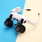 Harry - magnification 10x?15x?20x?25xloupe t�te avec 2 lumi�res led, loupe mains libres � piles pour ...