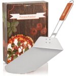 Pelle à pizza mahlzeit avec poignée en bambou 25, 5 x 30, 5 cm poussoir en acier inoxydable Pelle à pizza mahlzeit avec poignée en bambou 25, 5 x 30, 5 cm poussoir en acier inoxydable