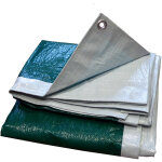 Bâche légère 140gr / m² blanc / vert 5m x 6m Bâche légère 140gr / m² blanc / vert 5m x 6m