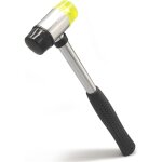 Maillet caoutchouc 25 mm, 160 g, marteau caoutchouc avec poigne antidrapante, double interchangeables ...
