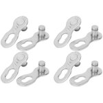 Maillon rapide 10 vitesses acier v�lo - 4 pi�ces cha�ne connecteur argent accessoires cyclisme