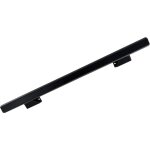 Main courante aluminium 1 m�tre - finition anodis�e argent - kit avec 2 supports muraux et embouts noirs ...