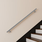 Main courante inox 304 pour int�rieur et ext�rieur - couleur agent - en 180cm - fixation murale incluse ...