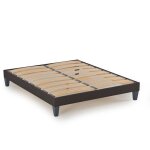 Maison aubertin - sommier en kit tissu gris - 140 x 200 cm