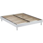 Sommier  lattes en kit - bois - couleur blanche 140x200 cm