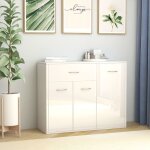 Maison chic - buffet de cuisine buffet bas - meuble de rangement - blanc brillant 88x30x70 cm agglom�r� ...