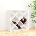 Maison chic - casier � bouteilles armoire � vin range bouteille blanc 62x25x62 cm bois de pin massif ...