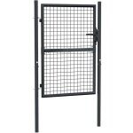 Maison chic - portail en maille de jardin - portillon de cl�ture acier galvanis� 100 x 125 cm gris
