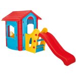 Purline - maison de jeu en plastique avec toboggan happy house with slide Purline - maison de jeu en plastique avec toboggan happy house with slide