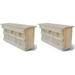 Maison de p�pini�re pour les moineaux grand espace pour 3 nids en bois massif divers morceaux des mod�les ...