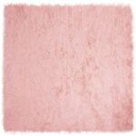 Maison exclusive - tapis en fausse tafalla rose 160 x 160 cm polyester