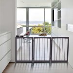 Maisonchic - barrire de porte 3 pans s barrire de scurit , en bois de pin et fer, 160x1. 2x76cm, ...
