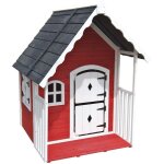 Maisonnette en bois outdoor toys anny 118, 5x126, 5x150 cm 1, 56 m� avec garde - corps