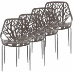 Makika - chaise de design siège de bureau - caluna ensemble de 4 en gris Makika - chaise de design siège de bureau - caluna ensemble de 4 en gris