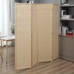 Makika paravent / sparateur de pice bambou - nature marron clair