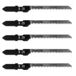 Lot de 5 lames de scie sauteuse makita a - 80400 pour bois