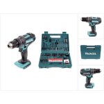 Perceuse  percussion sans fil makita dhp 482 z 18 v 62 nm solo + jeu d'embouts et de forets makita 100 ...