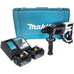 Makita - dhr 202 rtw marteau perforateur sans fil 18 v 20 mm 2, 0 j blanc + 2x batterie 5, 0 ah + chargeur ...