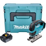 Makita djv 180 t1xj scie sauteuse sans fil 18 v 135 mm + 1x batterie 5, 0 ah + makpac - sans chargeur ...