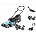 Makita - dlm 382 rg2 batterie tondeuse 36 v ( 2x 18 v ) 38 cm 40 l + 2x batterie 6, 0 ah + chargeur