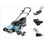 Makita dlm 432 rm2 tondeuse  gazon sans fil 36 v (2x 18 v) 43 cm brushless + 2x batteries 4. 0 ah + ...