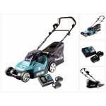 Makita dlm 432 rt2 tondeuse � gazon sans fil 36 v (2x 18 v) 43 cm brushless + 2x batteries 5. 0 ah + ...