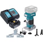 Drt 52 sf1 fraiseuse de bords sans fil 18 v 6 mm brushless + 1x batterie 3, 0 ah + chargeur - makita Drt 52 sf1 fraiseuse de bords sans fil 18 v 6 mm brushless + 1x batterie 3, 0 ah + chargeur - makita