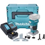 Drt 52 sf1j affleureuse sans fil 18 v 6 mm brushless + 1x batterie 3, 0 ah + chargeur + makpac - makita ...