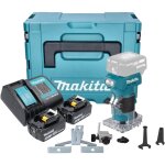 Makita - drt 52 sgj affleureuse sans fil 18 v 6 mm brushless + 2x batterie 6, 0 ah + chargeur + makpac ...