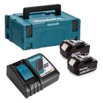 Pack �nergie (2x5, 0 ah) avec chargeur simple et coffret makpac makita 197624 - 2